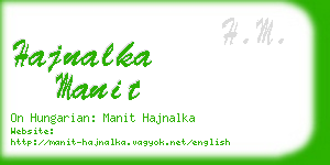 hajnalka manit business card